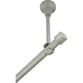 Garnýž Garnýž kovová jednořadá 16mm Pullo stříbrná mat 260 cm (do stropu / na tunýlek - bez kroužků)