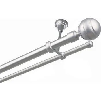 Garnýž Garnýž kovová dvouřadá 25/16mm Paola satina 100 cm (do stropu / na tunýlek - bez kroužků)