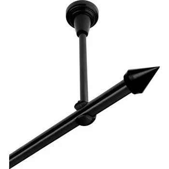 Garnýž Garnýž kovová jednořadá 16mm Hrot černá 440 cm (do stropu / na tunýlek - bez kroužků)