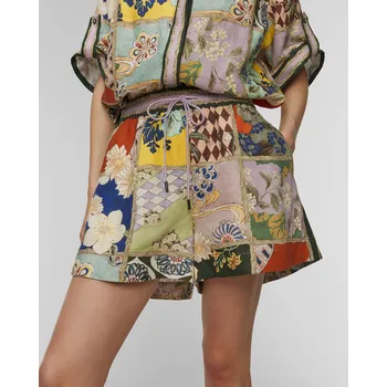 Dámské kraťasy Lněné Dámské Kraťasy Alemais Bianca 5304p-multi