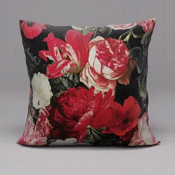 Povlak na dekorativní polštářek Dekorační povlak na polštář Morena 40x40 cm, květinový vzor 01, Velvet