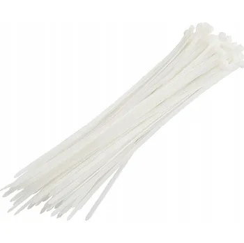 Organizace kabelů Stahovací pásky bílé (balení 100 ks) 2,5 x 200 mm Verkatto