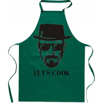 Kuchyňská zástěra Kuchyňská Zástěra Let's Cook Moderní Dárek Potisk pro kuchaře