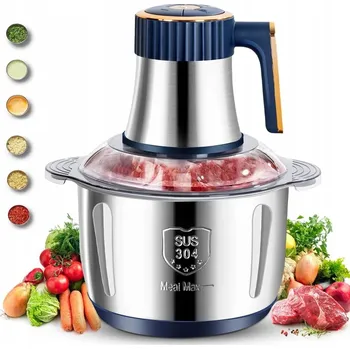 ELEKTRICKÝ MIXÉR NA MASO A ZELENINY MULTIFUNKČNÍ OCELOVÝ stříbrná