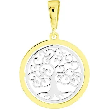 Přívěsek Přívěšek ze žlutého a bílého zlata strom života ZZ1485F + DÁREK ZDARMA