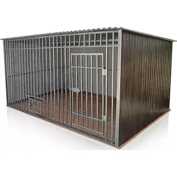 klec pro psa Kotec pro psy 3 x 2 m - boky plech Tmavý ořech