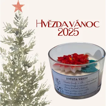 Svíčka Hvězda Vánoc - sójová svíčka 5