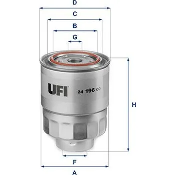 Palivový filtr Palivový filtr UFI 24.196.00