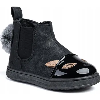 Dámská zimní obuv Dívčí teplé kotníkové Kotníkové Boty Wojtyłko 24106 černé 20