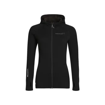 Dámská mikina Progress TISPA HOODY MERINO černá M; Černá mikina + DÁREK DLE VÝBĚRU!