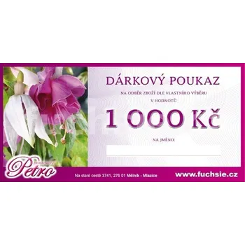 Tělový krém Dárkový poukaz 1000
