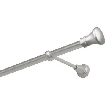 Garnýž Garnýž kovová jednořadá 19mm Koloseo satina 180 cm (do stěny / na tunýlek - bez kroužků)