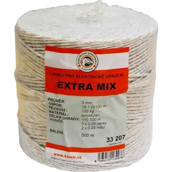 Ohradník 33207 Polyetylenové lanko pro elektrické ohradníky EXTRA MIX