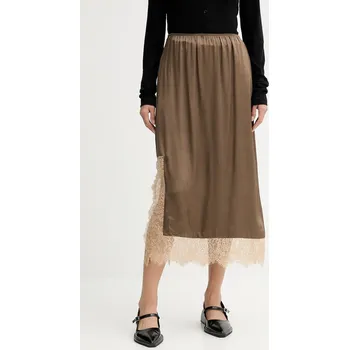 Dámská sukně Sukně MUNTHE RAVN hnědá barva, mini, áčková, 254121025428 88X, vel. 34