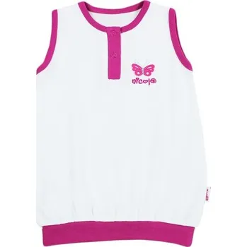 Nicol Tunička kr.r. - KOLEČKA, bílá, vel. 80; 80 (9-12m)