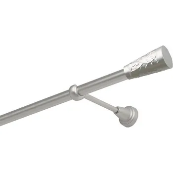 Garnýž Garnýž kovová jednořadá 19mm Sevilla satina 120 cm (do stěny / na tunýlek - bez kroužků)