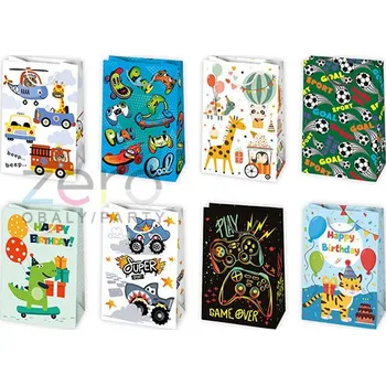 Dárková taška Taška papírová dárková 16x24x7 cm (lak) - dětské pro kluka (mix 2)