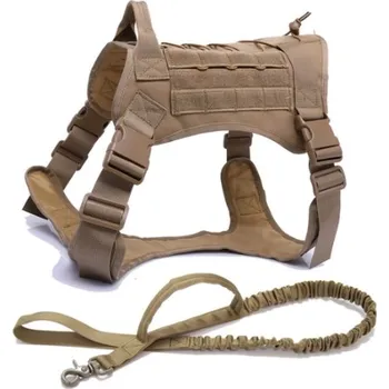Postroj pro psa Taktický postroj pro psa, s vodítkem a obojkem, nylonový, vel. L