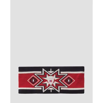 Zimní čelenka Vlněná čelenka Dale Of Norway Olympia 26811-raspberry-navy-offwhite