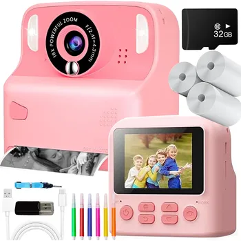Digitální fotoaparát Dětský digitální fotoaparát HD s okamžitým tiskem NATYCHMIASTOWY