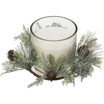 Vánoční svícen Vánoční vonný svícen - bílý (velký)