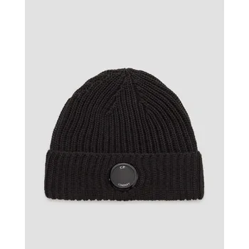 Čepice Vlněná čepice Cp Company Wool Beanie V Černé Barvě Rfcmac739a005509a-999