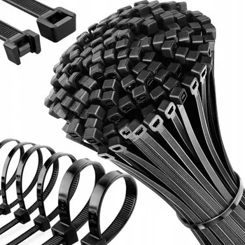 Stahovací páska Stahovací pásky 200X3,6MM - 100ks - černá