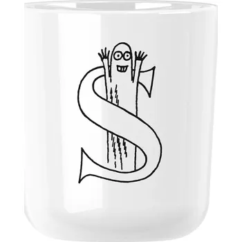 dětská jídelní sada Plastový hrnek MOOMIN ABC 200 ml, písmeno S, bílá, RIG-TIG - doprava zdarma od 2999 Kč