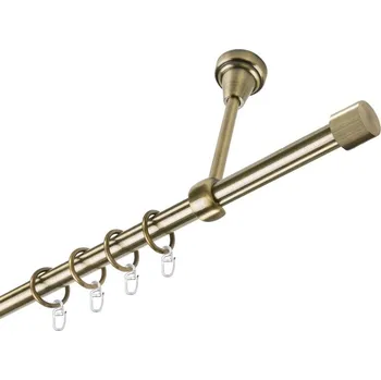 Garnýž Garnýž kovová jednořadá 19mm Pullo mosaz 460 cm (do stropu / kroužky s háčkem)