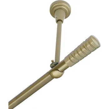 Garnýž Garnýž kovová jednořadá 16mm Torino zlatá antik 110 cm (do stropu / na tunýlek - bez kroužků)