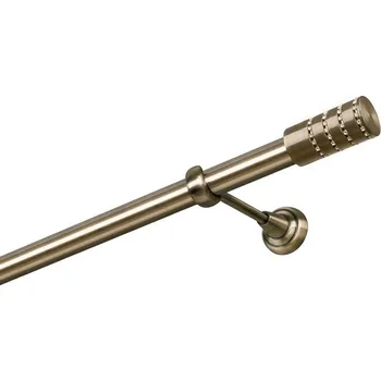 Garnýž Garnýž kovová jednořadá 25mm Cylinder crystal mosaz 440 cm (do stěny / na tunýlek - bez kroužků)