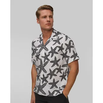 Pánská košile Lněná Pánská Vzorovaná Košile S Krátkými Rukávy Vilebrequin Charli Harcu202-10