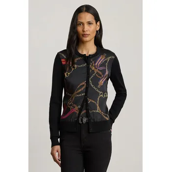 Dámský svetr Kardigan s bavlnou Lauren Ralph Lauren 200979651 černá 99X, vel. S