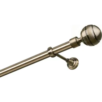 Garnýž Garnýž kovová jednořadá 25mm Paola mosaz 400 cm (do stěny / na tunýlek - bez kroužků)