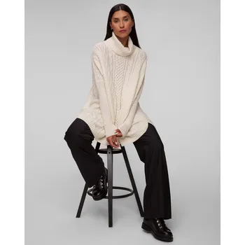 Dámské pončo Bílé Dámské Kašmírové Pončo Kujten Tami F2488-755