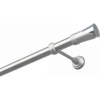 Garnýž Garnýž kovová jednořadá 25mm Duncan satina 400 cm (do stěny / na tunýlek - bez kroužků)