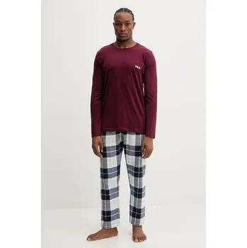 Dámské pyžamo Bavlněné pyžamo Fila FPW1237 burgundské 93X, vel. S