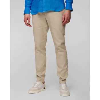 Pánské kalhoty Béžové Pánské Lněné Kalhoty Alberto Jump-linen Twill 30371927-130