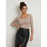 Sinsay - Halenka s 3/4 rukávem - béžová - 198AI-12X - 198AI-12X-XXS
