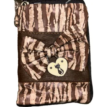 Mobilní telefon Dámský obal na telefon s mašlí Varianta: Béžovo-hnědý Rozbalev(n)o