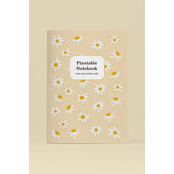 Zápisník Zápisník se semínky heřmánku k pěstování RESETEA 14,8 x 21 cm Erst457 žlutá 10X