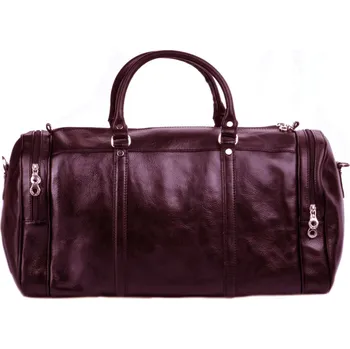 IL GIGLIO Kožená cestovní taška 0429 tmavě hnědá