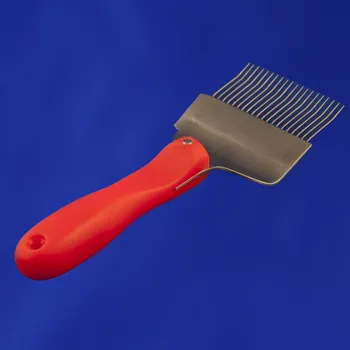 Odvíčkovací vidlička nerez zahlé jehly (červená) CZ, 20 jehel