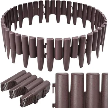 Zahradní obrubník Zahradní palisáda RIBERA hnědá 280 cm