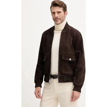 Semišová bomber bunda Michael Kors béžová barva, přechodná, CT5801E4R4 89X, vel. M