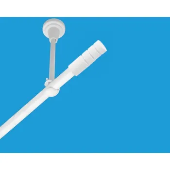 Garnýž Garnýž kovová jednořadá 19mm Techno bílá 130 cm (do stropu / na tunýlek - bez kroužků)