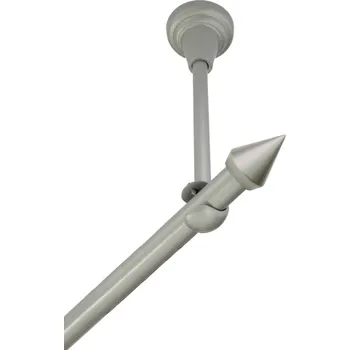 Garnýž Garnýž kovová jednořadá 16mm Hrot stříbrná mat 440 cm (do stropu / na tunýlek - bez kroužků)