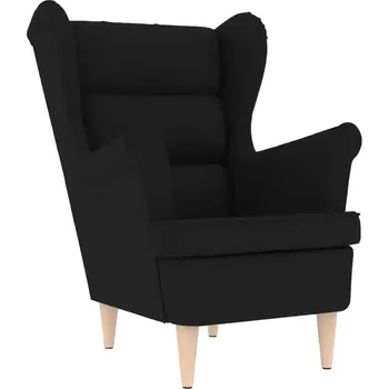 Křeslo Křeslo ušák, relaxační, nohy světlé, látka černá, BELEK