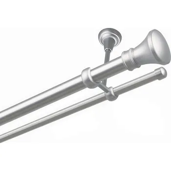 Garnýž Garnýž kovová dvouřadá 25/16mm Koloseo satina 100 cm (do stropu / na tunýlek - bez kroužků)