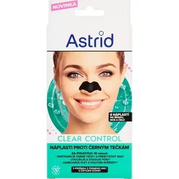 Pleťová maska Astrid Clear Control čisticí pleťové náplasti proti černým tečkám 6 ks